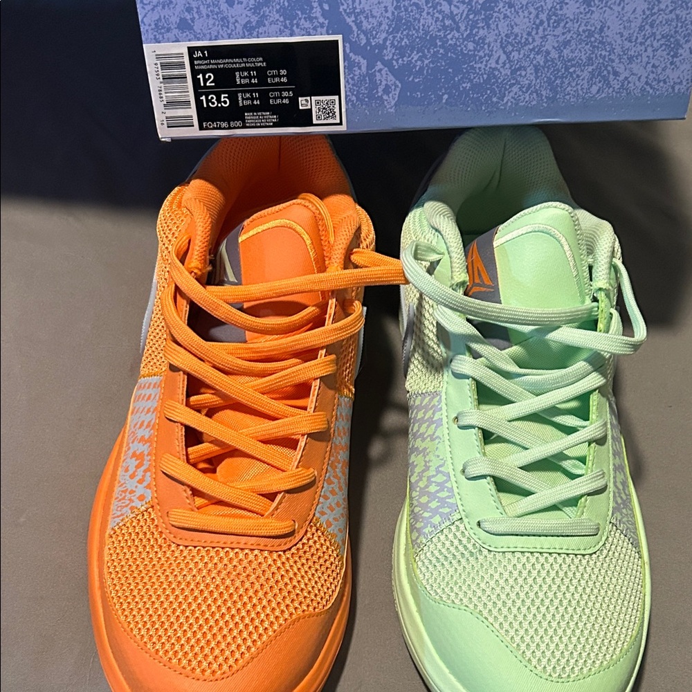 Nike Dual-Tone Orange and Mint Sneakers ja morant - Picture 5 of 7